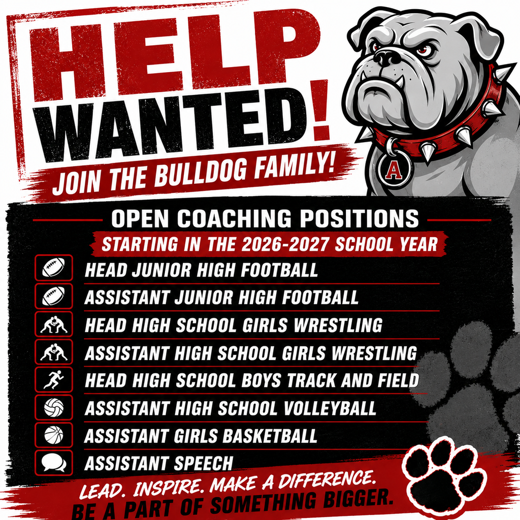 APS is looking for coaches to join the Bulldog Family for the 2026-2027 school year! Help inspire, lead, and make a difference in the lives of our student-athletes. Interested applicants should complete the Google Form below!