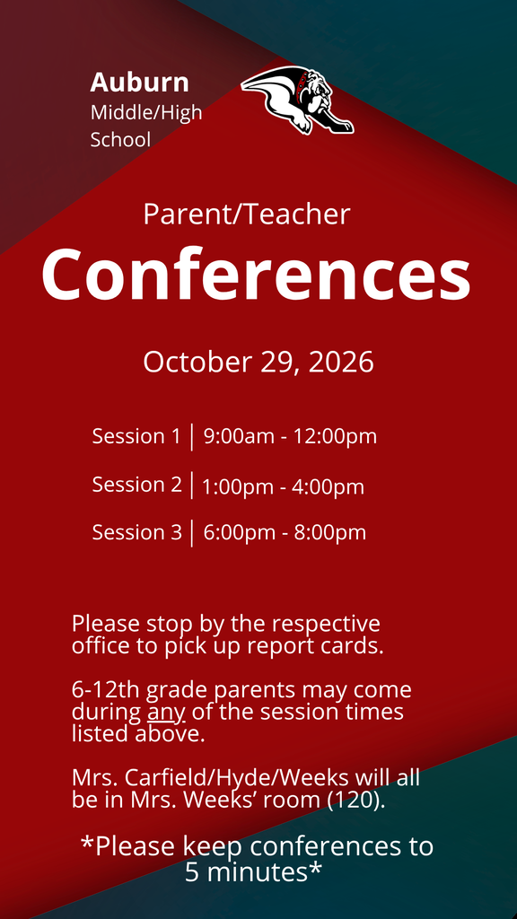 Parent/teacher conferences October 29, 2026