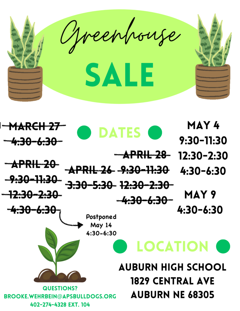 Annual Horticulture Class Greenhouse Sale