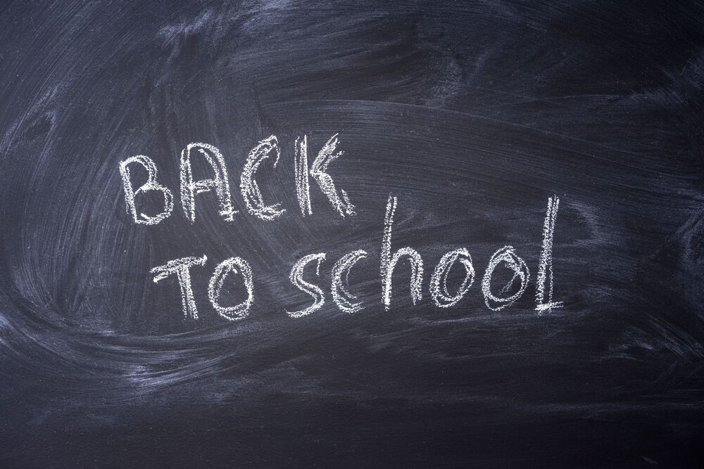 Back to school chalk board