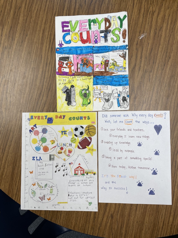Finalists in the ACPS every day counts poster competition