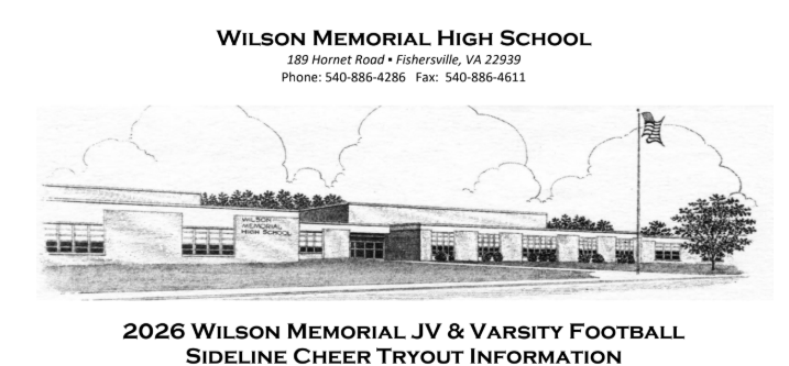 26' WMHS JV & Varsity Football Sideline Cheer Tryout Info 