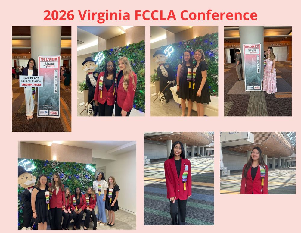 Group of photos of FCCLA student participants