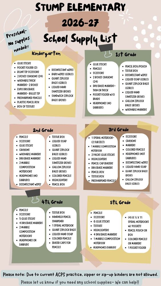 26.27 Supply List