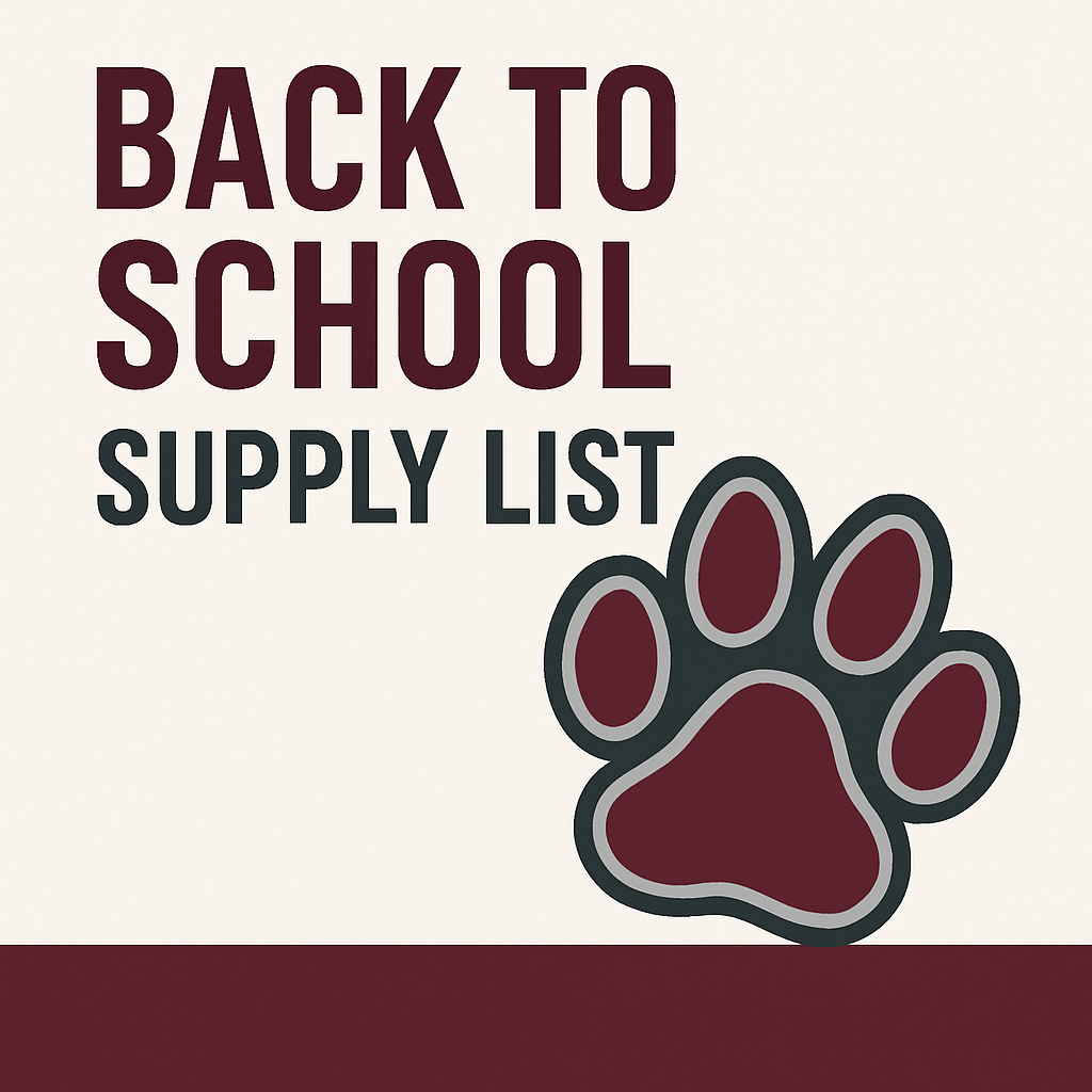 Back to School Supply List