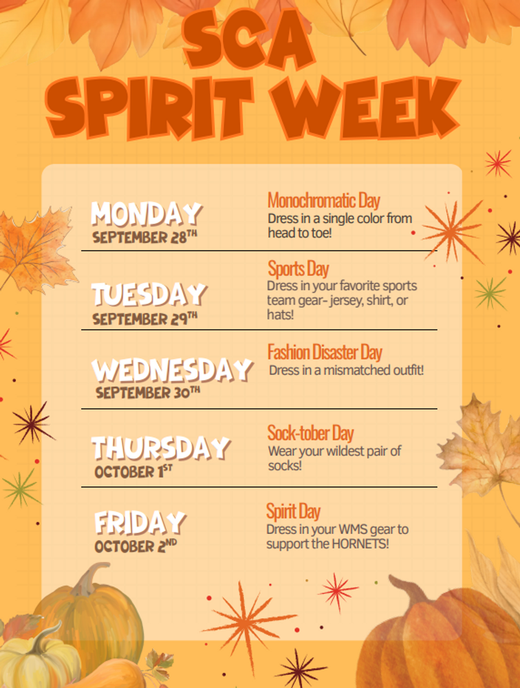 SCA spirit week