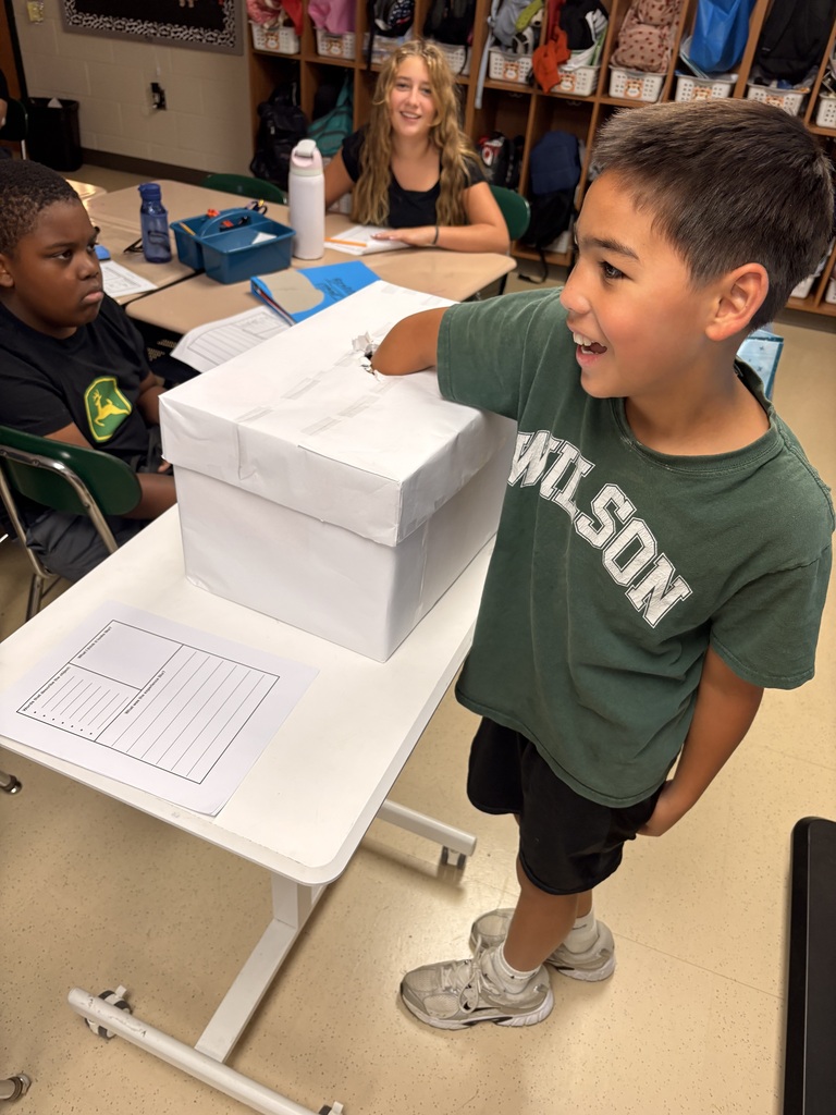 students teachers in a box to describe hidden object