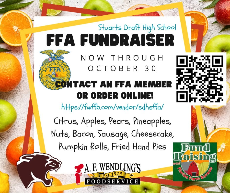 flyer describing how to order fruit on the website