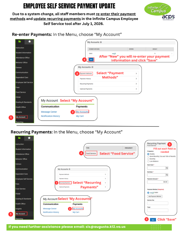 Employee Self Service Payment Update