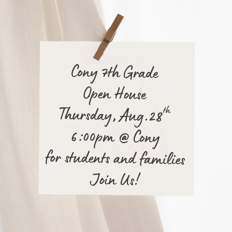 7th grade Open House