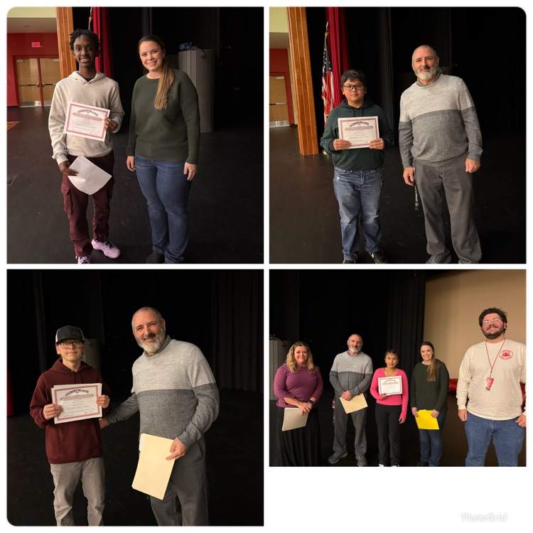 Middle School Quarter 1 8th grade recognition assembly