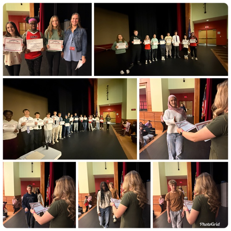 Middle School Quarter 1 8th grade recognition assembly