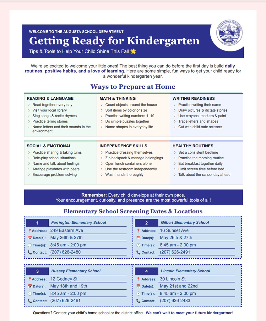 Kindergarten Screening 