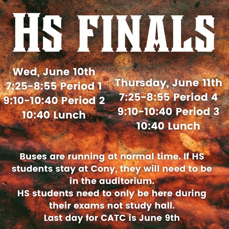 final exam schedule