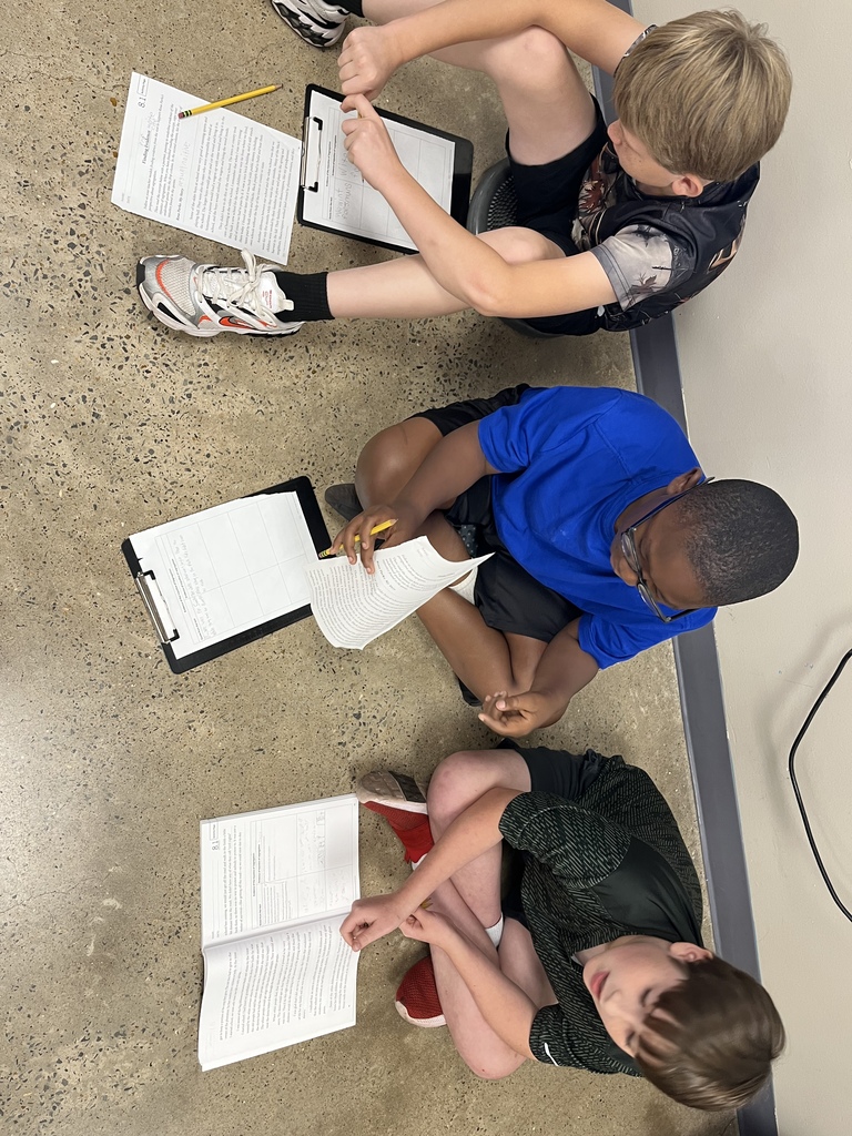 Students working