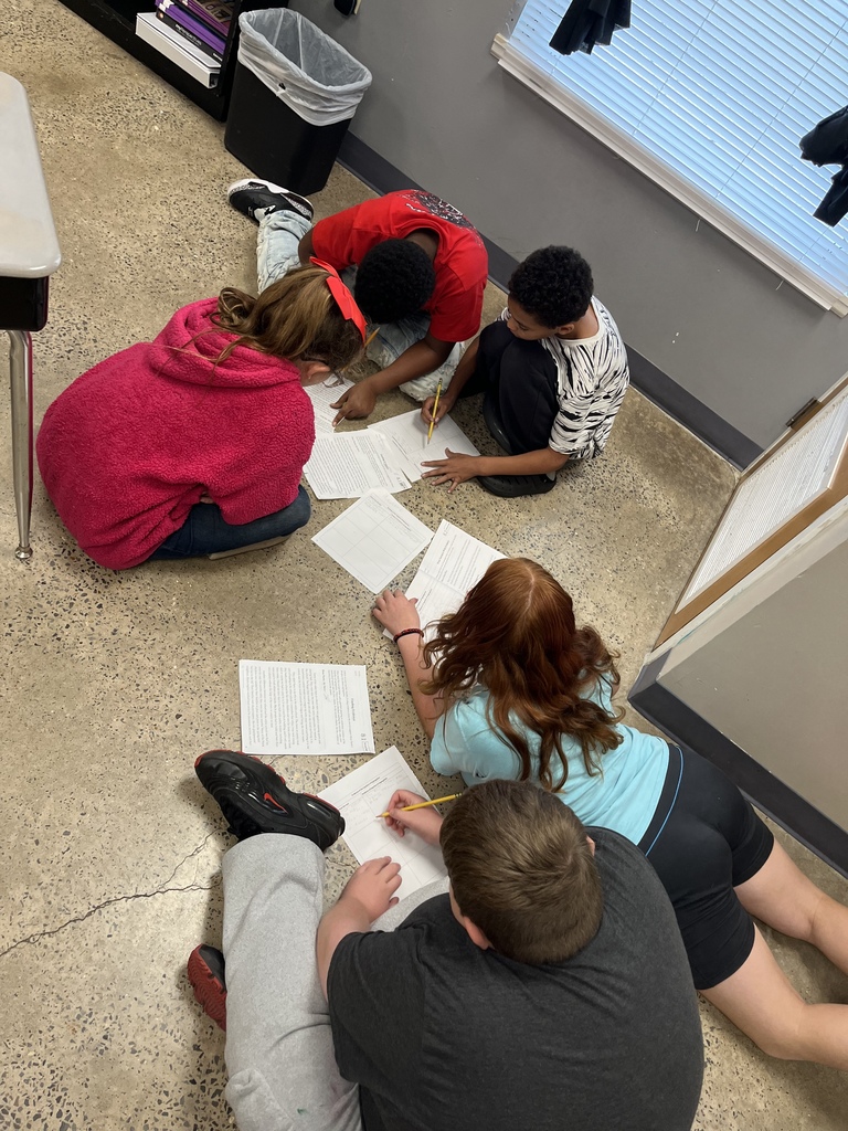 Students working