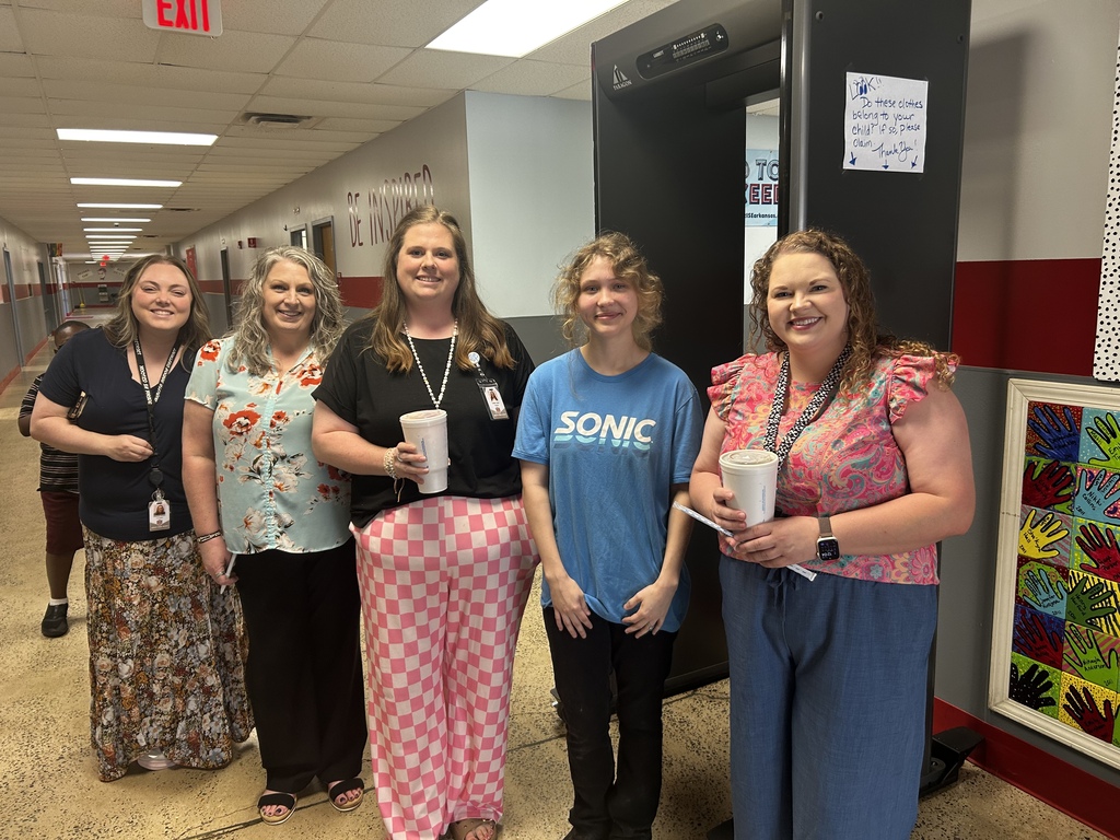 Teachers with drinks