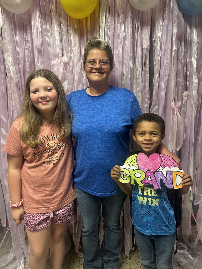 Student and grandparents