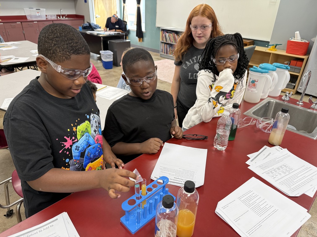 Students experimenting