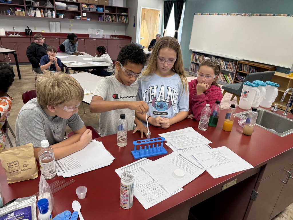 Students experimenting