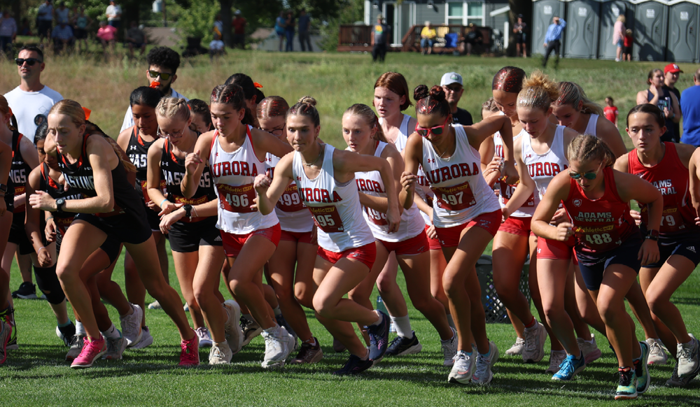Girls' team takes off at the starting line