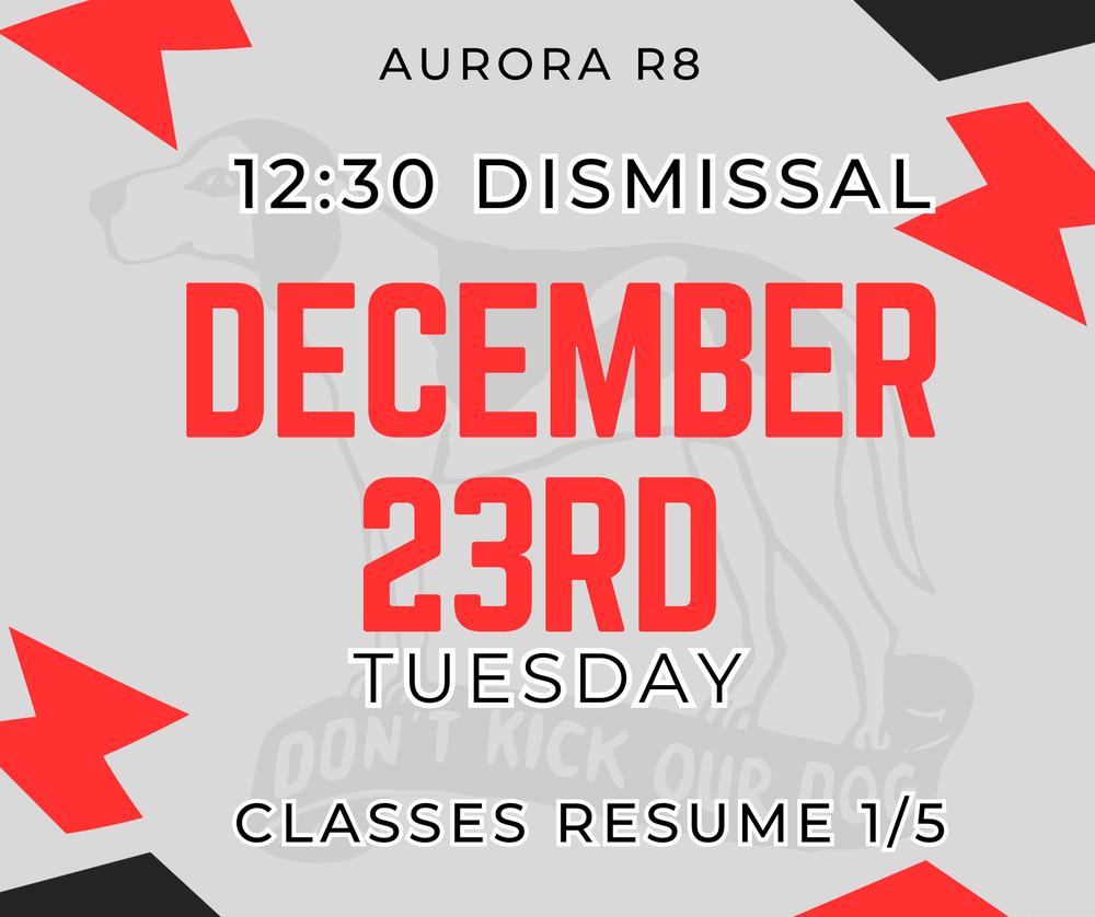 12:30 Dismissal Decembber 23rd Tuesday