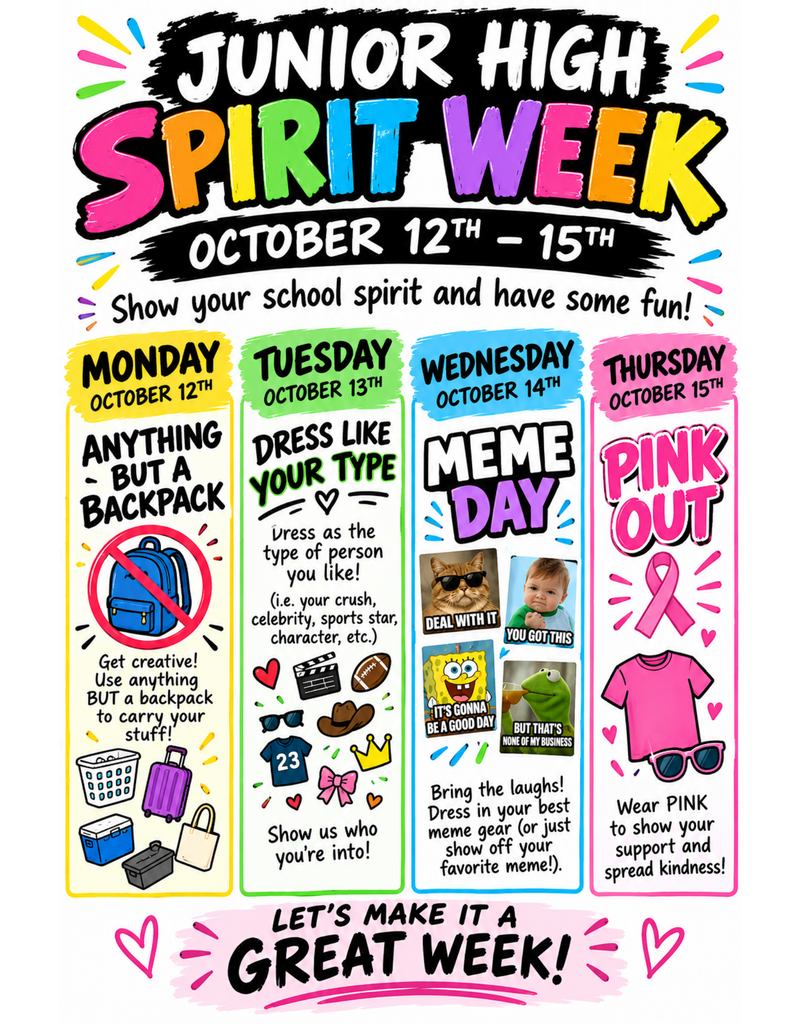 JH Spirit Week 10/12-15