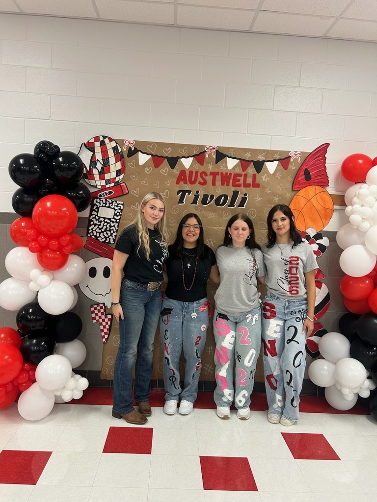 Sr. girls eager to begin the day.