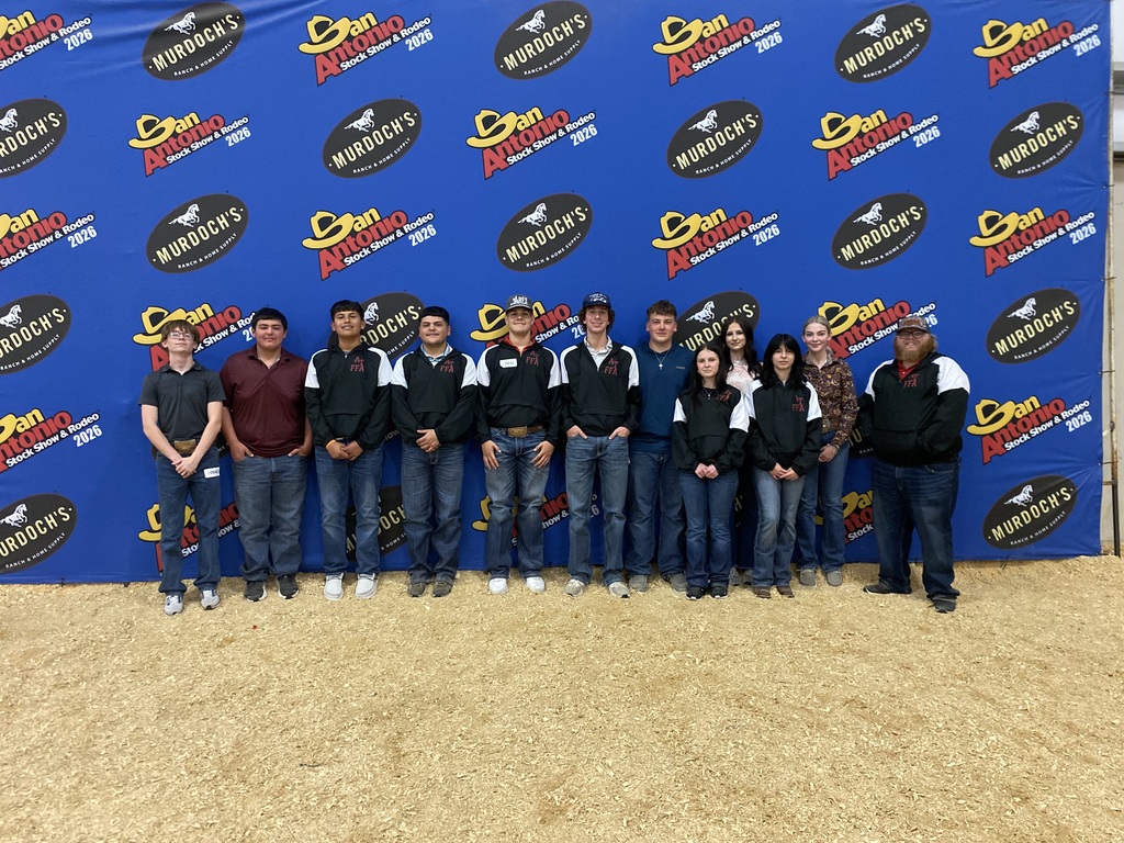 The ATISD FFA Livestock Judging Team competed this weekend at the East Central FFA Contest and the San Antonio Livestock Show. At the East Central contest, the team placed 11th overall, with multiple students earning Top 10 honors in individual species categories.