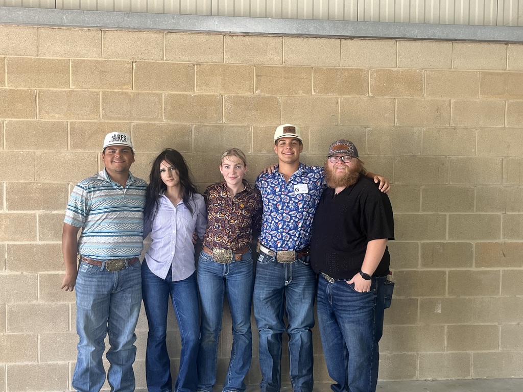The FFA Livestock and Wool teams competed yesterday at the Area X CDE competitions. The Chapter Livestock team qualified for the State Contest, placing sixth in their division. Team members included Jaxon Lopez, Autumn Villarreal, Caitlyn Griggs, and Adrian Rodriguez.  The Greenhand Livestock team placed tenth in their division, with Sawyer Shaw earning fourth place as an individual. Additional team members included Amber Lee, Gilberto Robles, and Lukas Ancira.  The Wool team, consisting of CK Hopper, Clay Brumfield, Timothy Jones, and Robelin Revilla, placed eleventh in the Chapter Wool division.