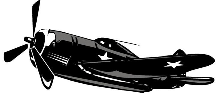 aces black logo plane