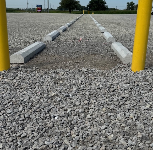 gravel parking lot