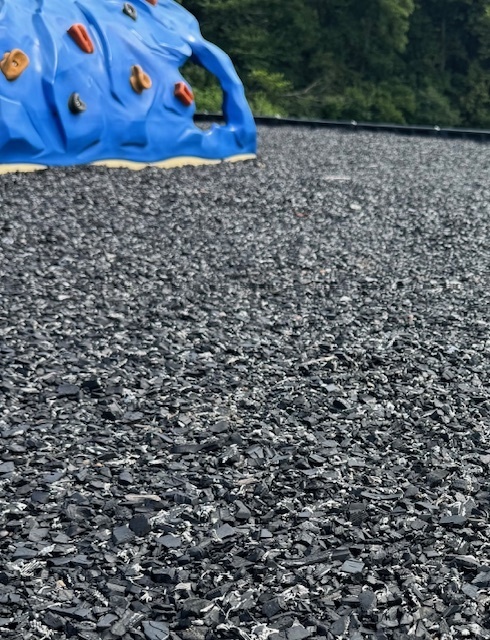 rubber mulch on playground