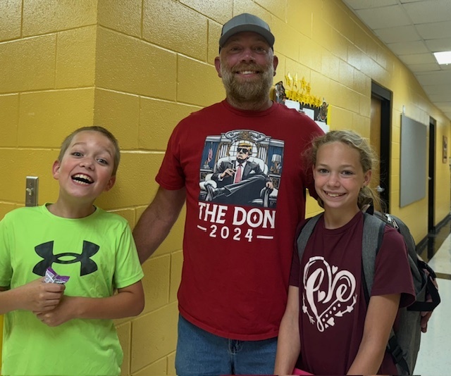 dad and kids