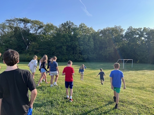 students on playground