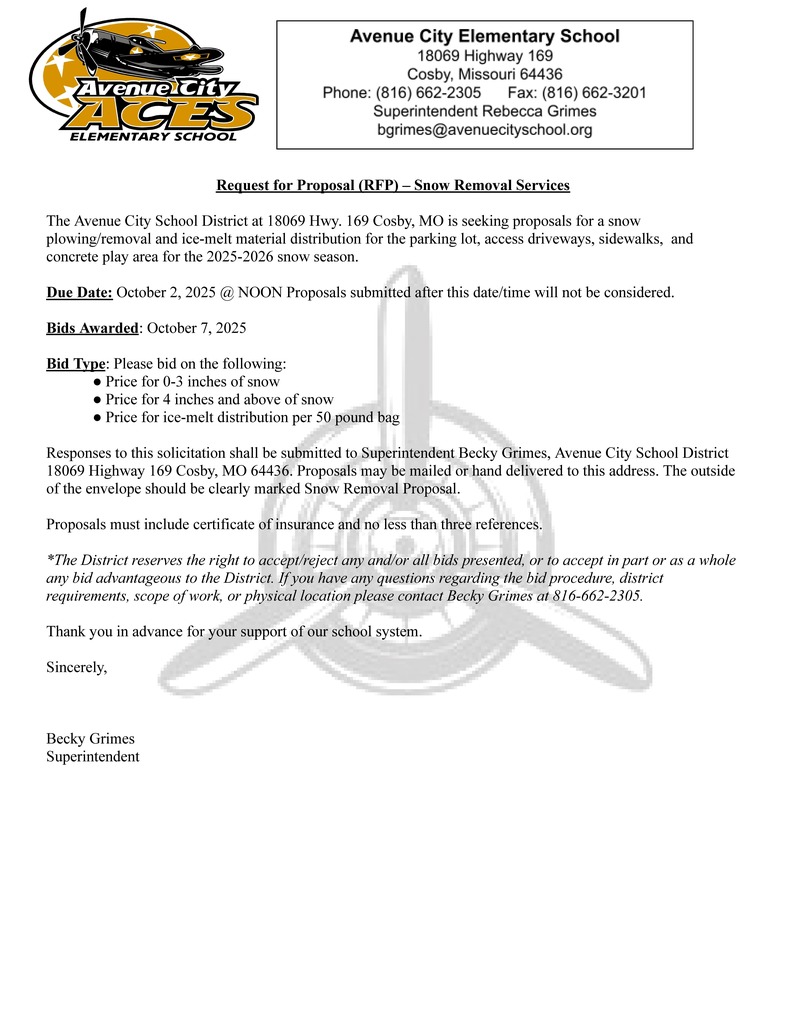 Snow Removal RFP