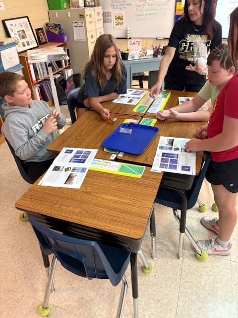 students in science class