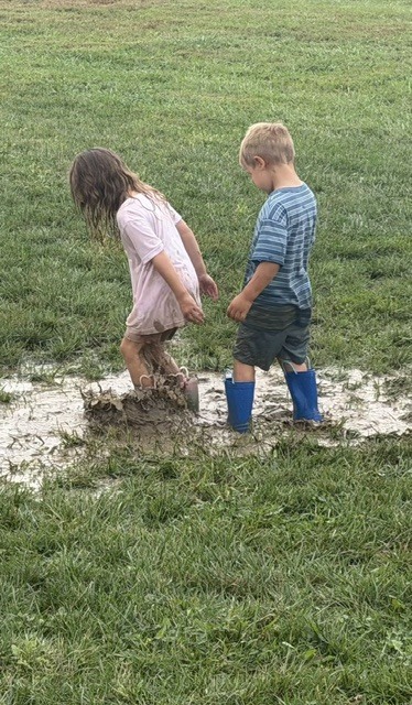 muddy puddles