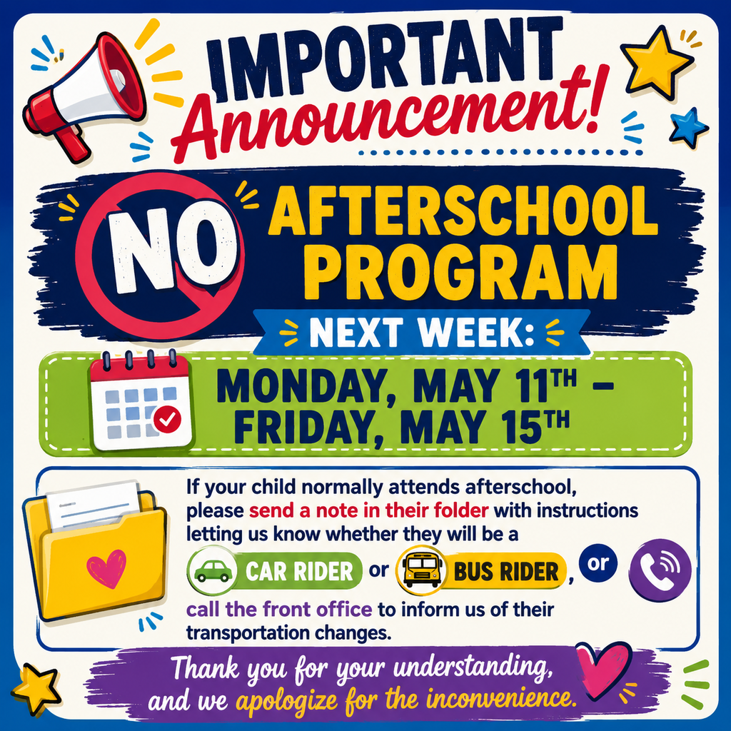 Afterschool Cancellation Reminder