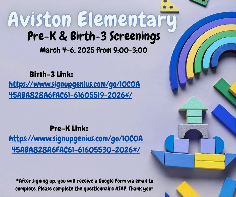 b-3 & preschool screenings
