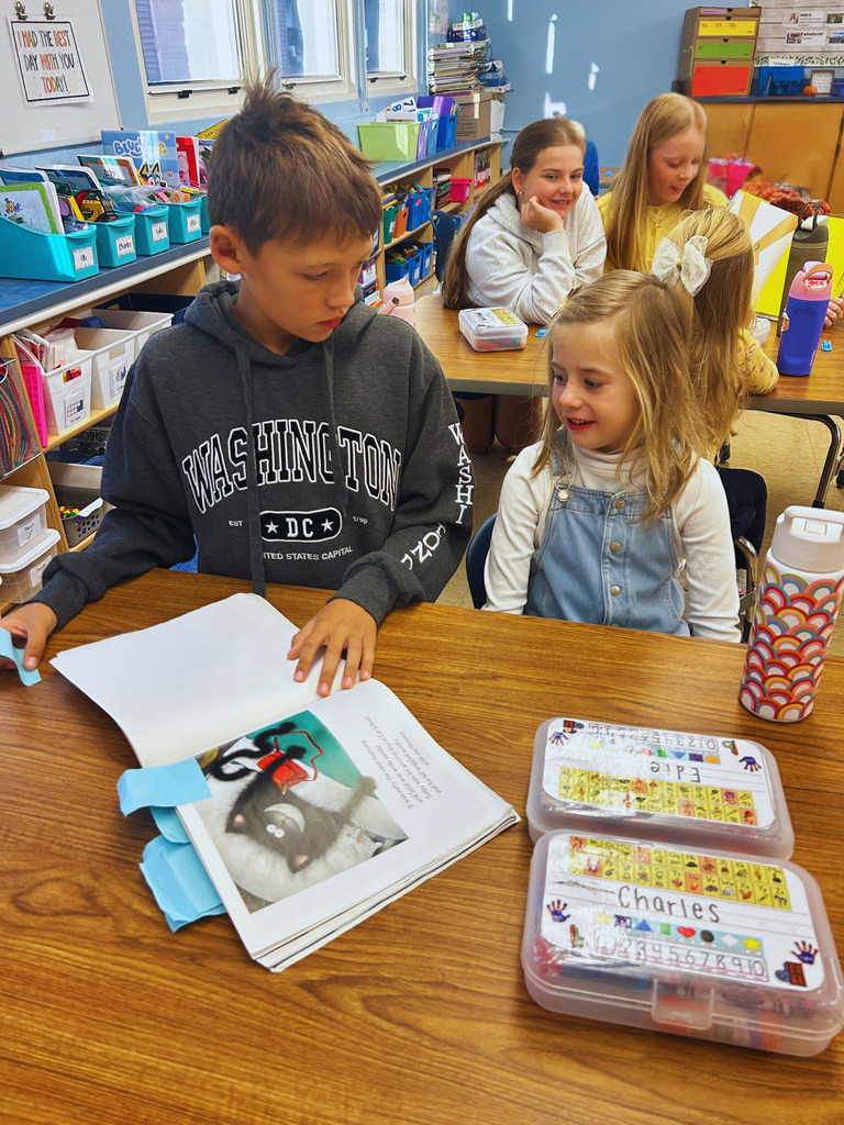 Two students reading