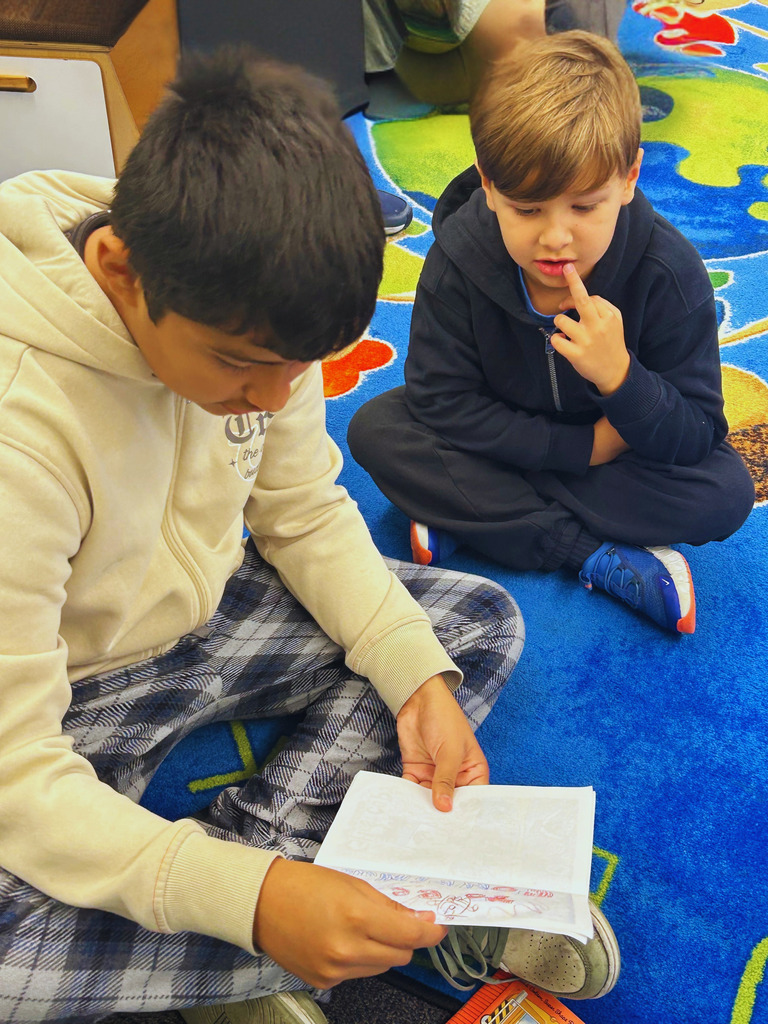 Two students reading