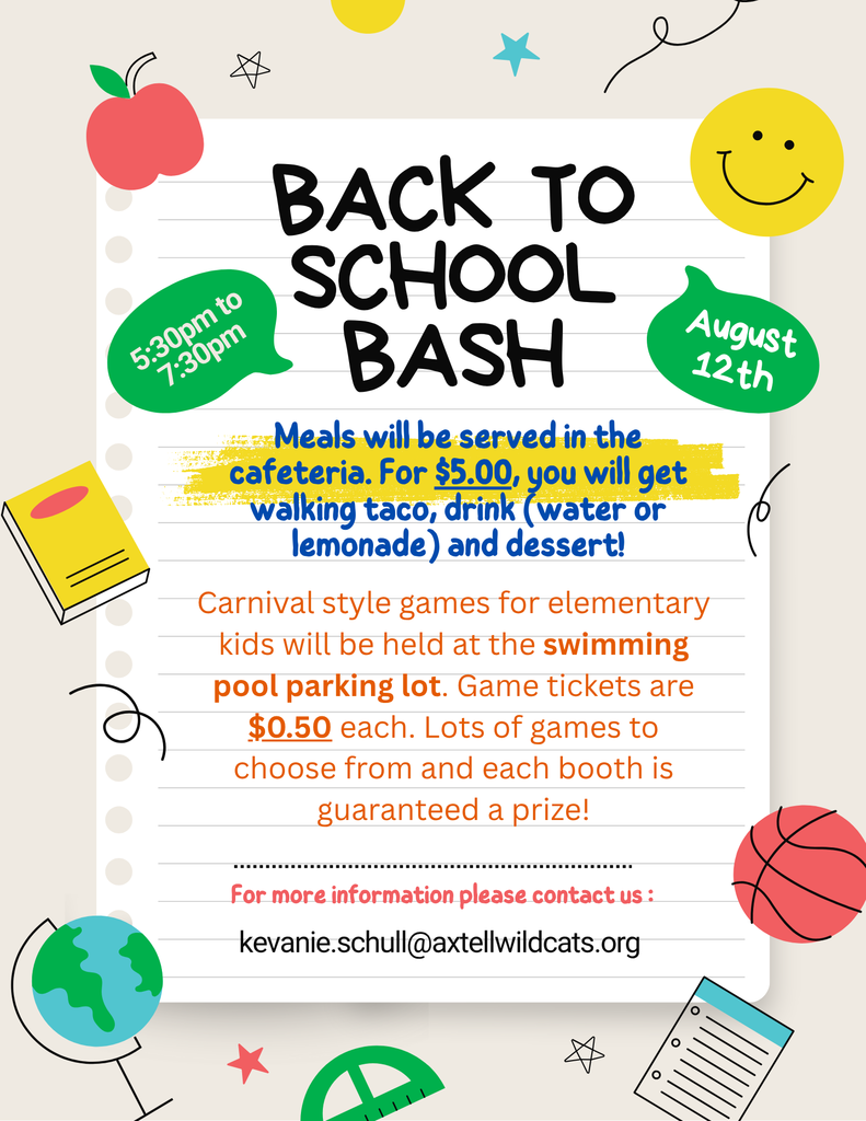 Back to school bash is tomorrow. Come support the junior class fundraiser. Hope to see you there!