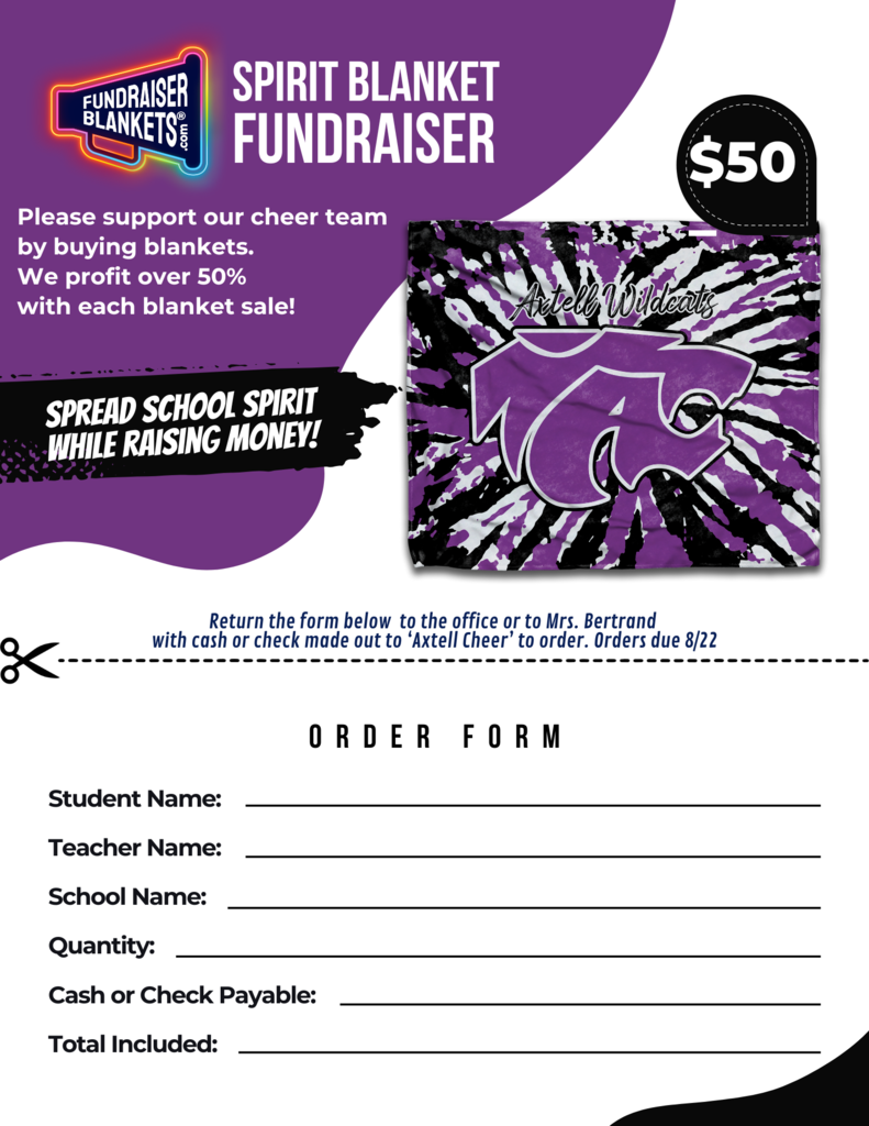 27990(B1)-Axtell Community School Cheer Fundraiser Blankets dot com Order Form