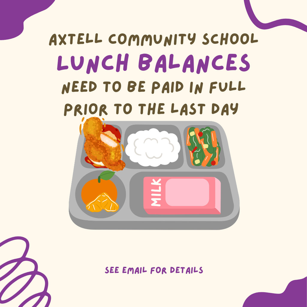 Parents & Guardians - Please check your email for important communication regarding Lunch & Fee Balances. All accounts must be paid in full prior to students leaving on the last day. 