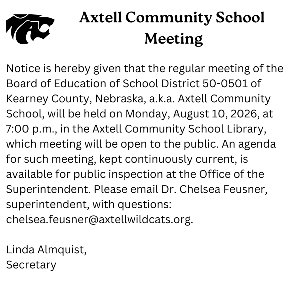 notice of school board meeting