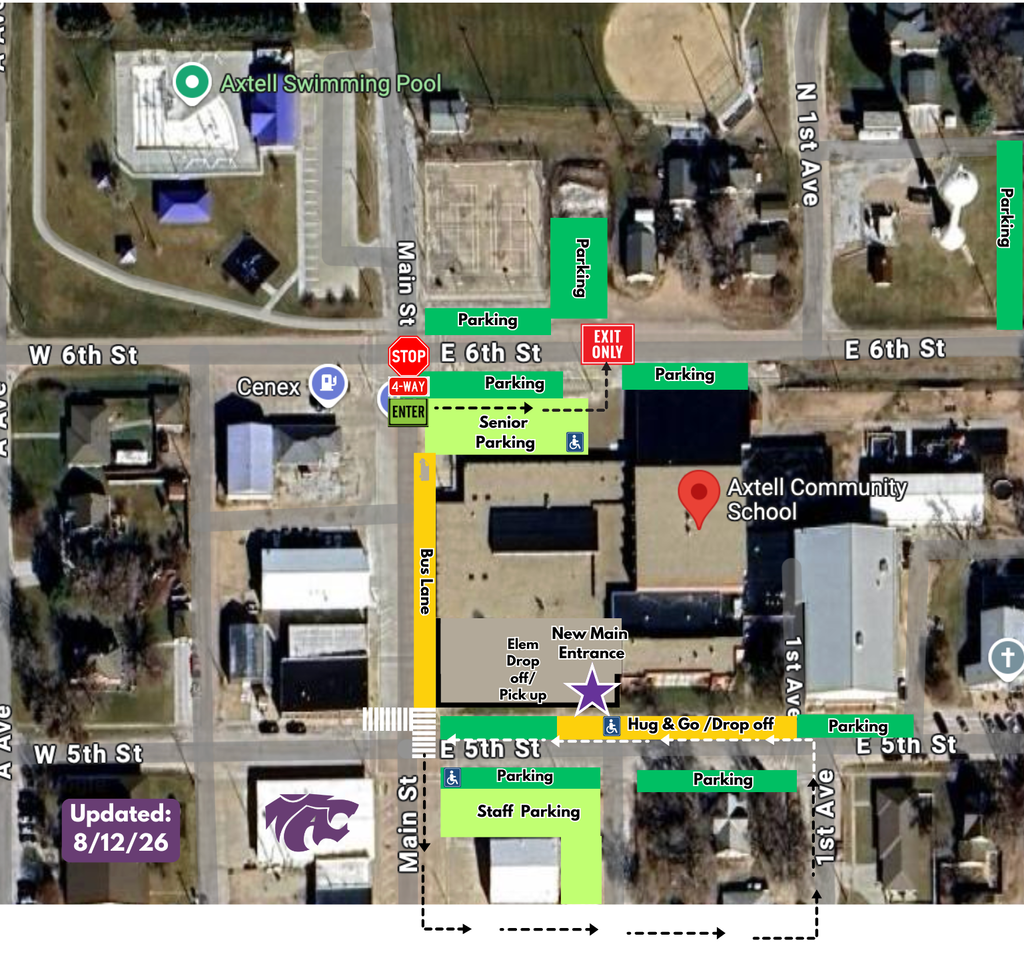 Pick up and drop off directions for the new school year. 