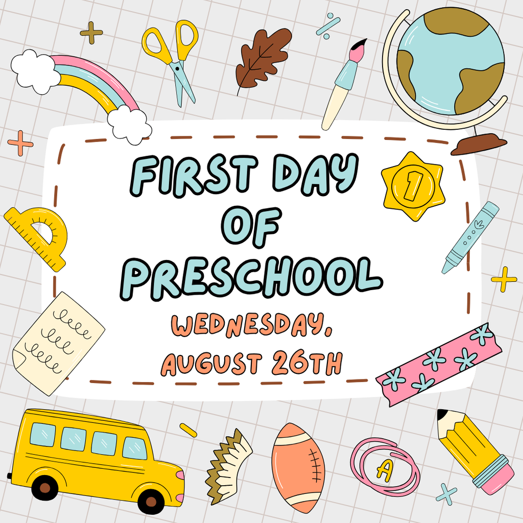 First Day of Pre-School. Wednesday, August 26th