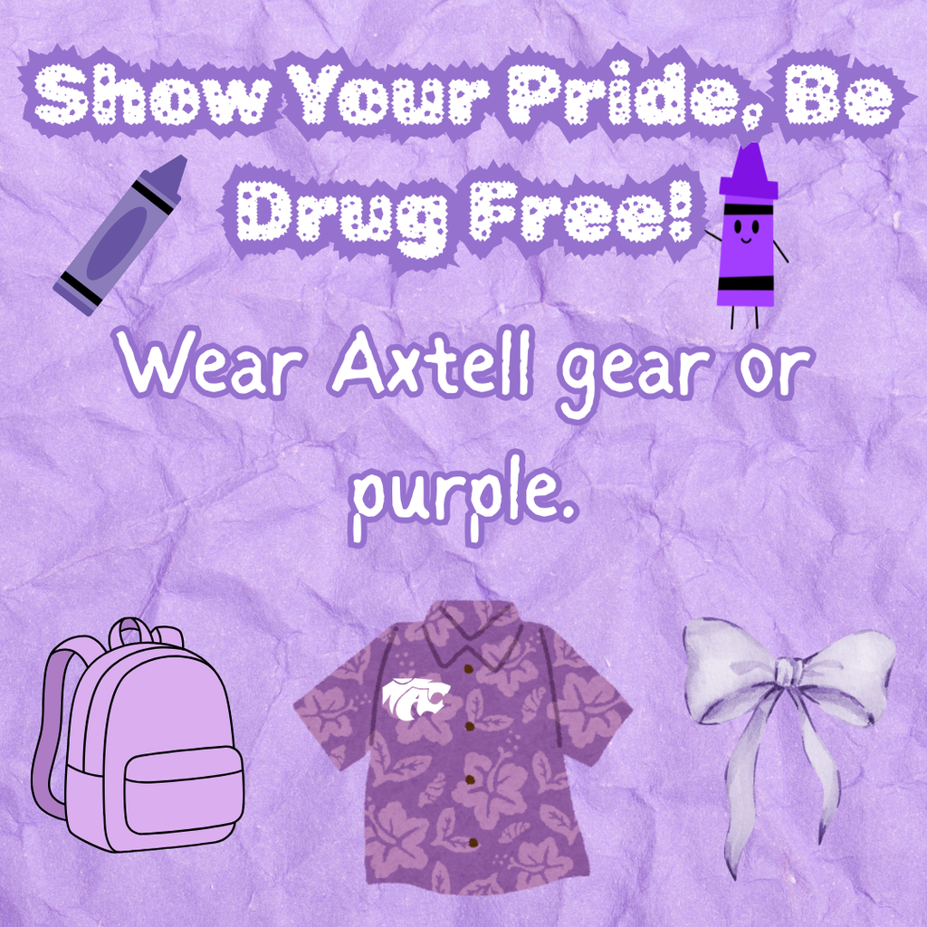 Show your pride, be drug free. Wear Purple