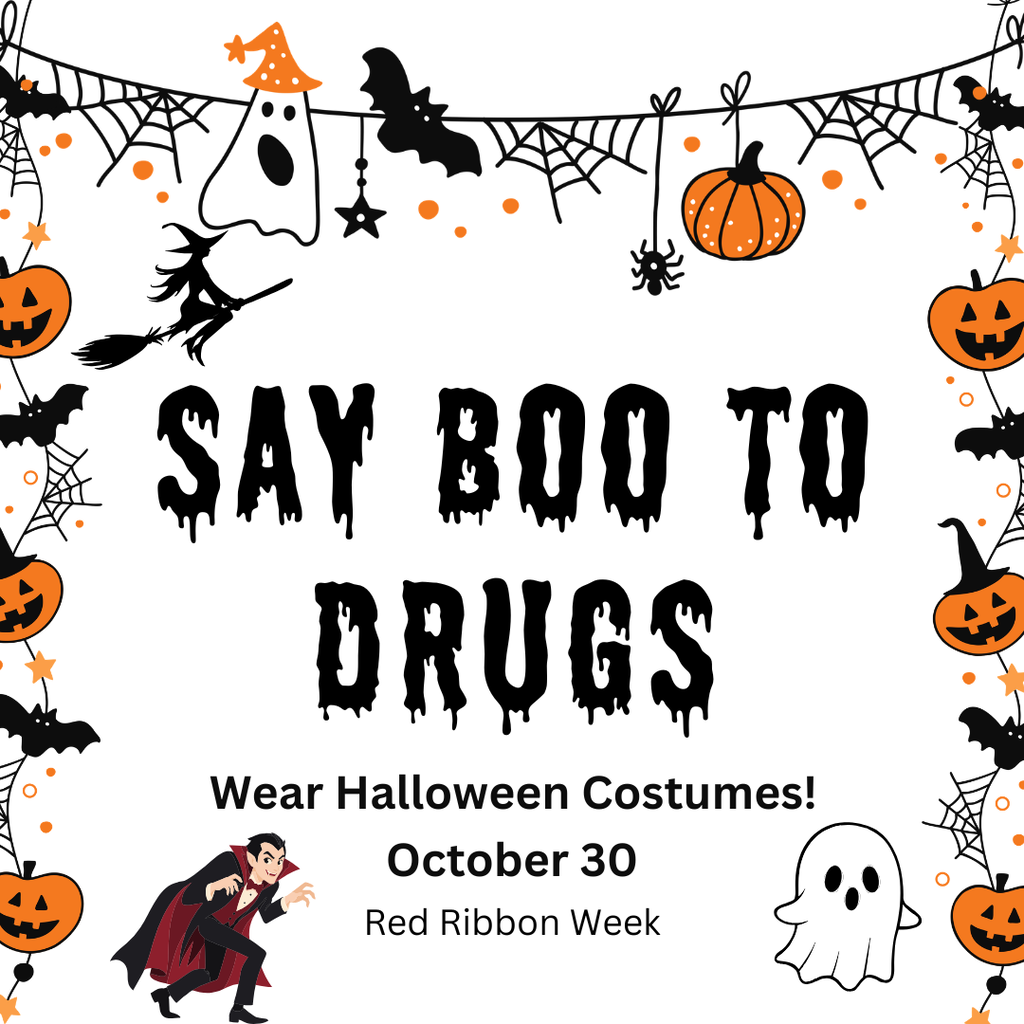 Halloween dress up day for red ribbon week on Oct. 30th
